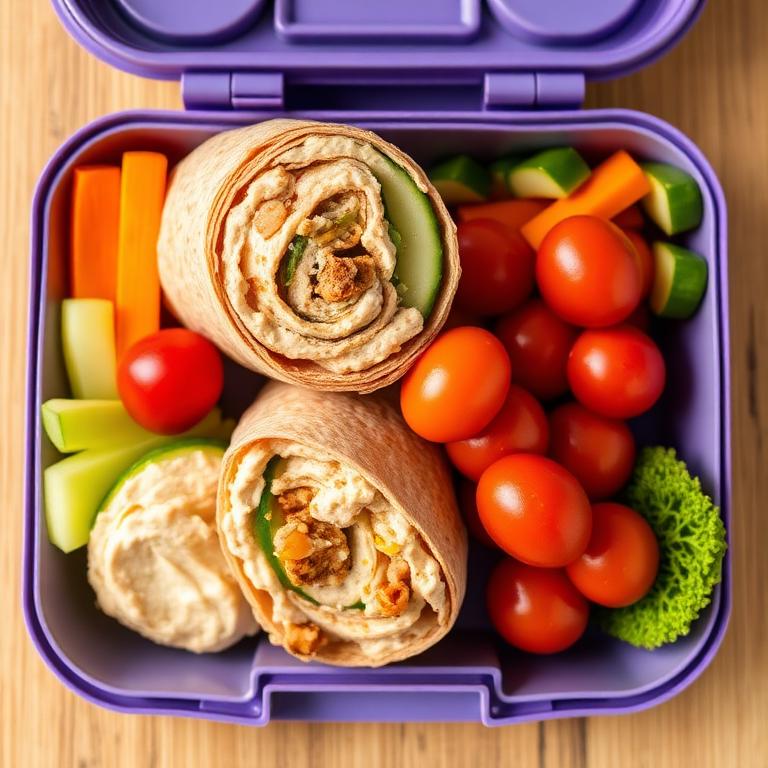 Kylling-wrap med hummus
